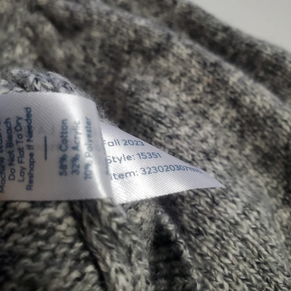 Marine Layer Women's Large Charcoal Heather Alma Puff Sleeve Sweater NWT - Picture 4 of 4